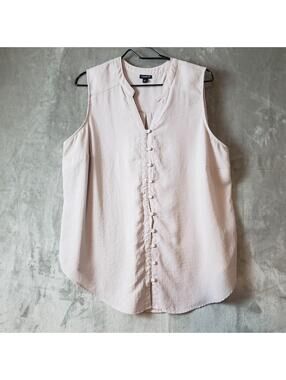Torrid Sleeveless Button Front Blouse Light Pink Plus Size 1